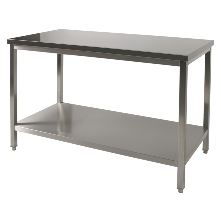 Table inox + tablette inférieure 800x700x900mmh